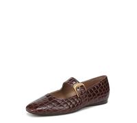 Naturalizer Women's Cosmic Mary Jane Flats, Wide Fit, Brown Croco Leather, UK 7