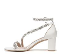 Naturalizer Women's Fashion Sandals - Ahava Slingback, Silk White Fabric, UK 9, Wide Fit