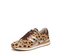 Naturalizer Women's Lorena Lace-Up Trainers, Leopard Print Leather, Wide Fit, UK 4
