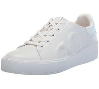Naturalizer Women's Morrison Logo Lace-Up Fashion Sneaker, Warm White/White Leather, 6.5 UK