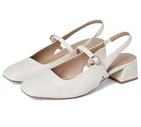 Naturalizer Women's Soul Idea Ballet Flat Mary Jane, Warm White Leather, 4.5 UK