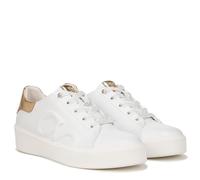Naturalizer Women's Trainers Morrison Logo Walking Shoes for All-Day Comfort White/Dark Gold Medium Fit UK 4