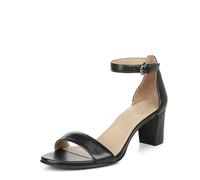 Naturalizer Womens Vera Heeled Sandals, Wide Fit, Black Leather, UK 5