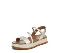 Naturalizer Women's Zayda Flat Sandals, Patina Pewter Metall, Wide Fit, UK 4