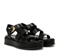 Naturalizer Zizi Women's Flat Strap Sandal Walking Shoes Black Wide Fit UK 9