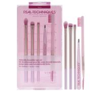 Real Techniques Makeup Brushes Eye Brushes Natural Beauty Tapered Shadow Brush 355 + Brow Highlighter Brush 354 + Flat Liner 326 + Brow Duo Brush RT 353 + Fine Point Tweezer