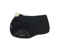 Naturally Equestrian Half Lined All Purpose Air Mesh Square (Natural & Black, Large)