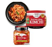 Naturally Fermented Kimchi - Pre-Sliced Napa Cabbage from Korea, Gut-Healthy & Korean-Style, Vegan & Gluten-Free (1.5kg, Pack of 1)