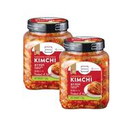 Naturally Fermented Kimchi - Pre-Sliced Napa Cabbage from Korea, Gut-Healthy & Korean-Style, Vegan & Gluten-Free (1.5kg, Pack of 2)