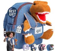 Naturally KIDS Dinosaur Backpack, Dinosaur Toys for Boys, Toddler Backpack Boys, 3 Year Old Boy Gifts