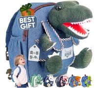 Naturally KIDS Green Dinosaur Backpack, Dinosaur Toys for Boys, Toddler Backpack Boys, 3 Year Old Boy Gifts