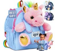 Naturally KIDS Pink Unicorn Backpack, Unicorn Gifts for Girls, Unicorn Toys for 3 Year old Girls
