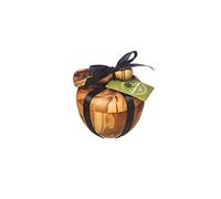Naturally Med NM/OL226RGS Salt Pot and Scoop Set, Brown