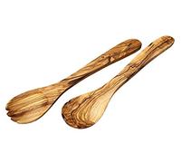 Naturally Med OL007 Olive Wood Salad Servers