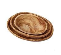 Naturally Med - Olive Wood Set of 3 Oval Dishes (stackable)