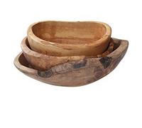 Naturally Med - Rustic Style Bowls (Olive Wood, 3 Units)