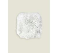 Naturally Sheepskins Large Mongolian Sheepskin Cushion - 50cm - Ivory - With Filler