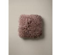 Naturally Sheepskins Large Mongolian Sheepskin Cushion - 50cm - Mocha - With Filler