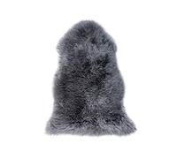 Naturally Sheepskins New Zealand Single Rug - 90 x 55 cm Plush Long Wool, Soft & Breathable, Natural Leather Non-Slip Backing, Hypoallergenic, Multi-Use Floor Rug or Chair Cover (Silver Grey)