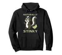 Naturally Stinky Funny Cartoon Farting Skunk Pullover Hoodie