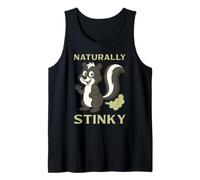 Naturally Stinky Funny Cartoon Farting Skunk Tank Top
