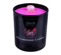 Naturally Wicked Spellbinding Love Candle | Scented Crystal Spell Candle | Inc Unique Candle Gift Box