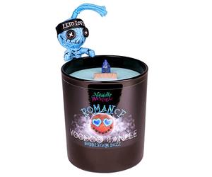 Naturally Wicked Voodoo Romance Candle Set - Inc. Voodoo Doll, Crystal, Wood Wick, Bubblegum Buzz Scent & Gift Box