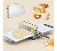 Naturalpowev 12''/15.75" Manual Dough Roller Machine with Foldable Frame - Stainless Steel Dough Sheeter Ideal for Preparing Pizza Dough, Croissants, Pasta Sheets and Flaky Pastries 300-Model