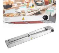 Naturalpowev Food Heat Lamp, Commercial Grade Warmer Warming Light with Temperature Adjustable, Catering Heating Lamp for Kitchen Cafeteria Restaurant Buffet, Silver,A-90cm/35.43in