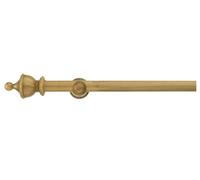 Naturals Eyelet Wooden Curtain Pole, Trade Pole by ABC Decor,28mm Wood pole, Urn Finials, Aged Oak, 300 cm