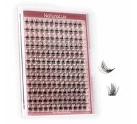 NATURALUX Wispy Glam Mixed Lash NL05; 10mm, 12mm, 14mm, 16mm; 144 Total Count; False Eyelash Clusters, Individual Lashes, Lash Extensions, Lash Clusters, D Curl