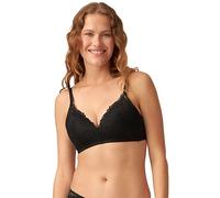 Naturana Adjustable Straps Soft Bra with High-Cut Side Panels for Support and Ease | Non-Wired Comfort for Women of All Ages and Sizes - 36 Black B