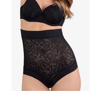 Naturana Black High Waist Girdle Floral Lace Briefs Slims waist & tummy knickers