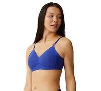 Naturana® Eleganter BH Damen ohne Bügel [Cup A-D] I Besonders schöne Übergänge Dank Side Smoother Effekt & Perfekter Passform I BH ohne Bügel I Bequemer Damen BH 85 Indigoblau D