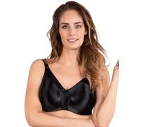 Naturana® Minimizer Bra - Wireless [Cup B-G] | Maximum Support with Cut Design & Wide Straps | Elegant Minimizer Bra for a Visually Smaller Cup Size 42 Black F