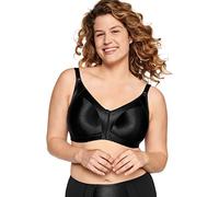Naturana® Minimizer Bra - Wireless [Cup B-G] | Maximum Support with Cut Design & Wide Straps | Elegant Minimizer Bra for a Visually Smaller Cup Size 40 Black F