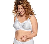 Naturana® Minimizer Bra with Floral Pattern [Cup B-D]: Minimizer Bra Without Underwire Wireless Bra 40 White C