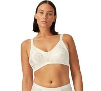 Naturana® Minimizer Bra with Floral Pattern [Cup B-D]: Minimizer Bra Without Underwire Wireless Bra 42 Champagne DD