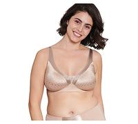 Naturana® Minimizer Bra with Floral Pattern [Cup B-D]: Minimizer Bra Without Underwire Wireless Bra 42 Light Beige DD