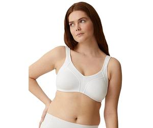Naturana Minimizer & Side Smoother Bra | Seamless Bra Without Underwire for Optimal Support | Comfortable Women's Bra | Soft Bra for All-Day Comfort 40 White D