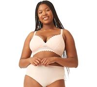 Naturana® Modern Lace Bra without Underwire [Cup A-D]: Bra Soft Cup with Elegant Full Lace I Lace Extra Soft Straps Underwear Women Lace White B, 618, 32B