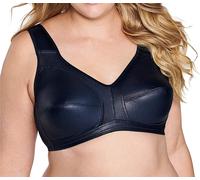 Naturana Navy Blue Non-wired Soft Cup Bra supportive Extra Wide Straps 86136