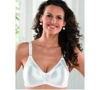 Naturana® Minimizer Bra - Wireless [Cup B-G] | Maximum Support with Cut Design & Wide Straps | Elegant Minimizer Bra for a Visually Smaller Cup Size 42 White B