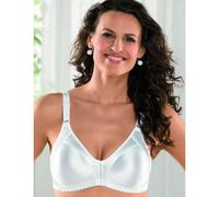 Naturana® Minimizer Bra - Wireless [Cup B-G] | Maximum Support with Cut Design & Wide Straps | Elegant Minimizer Bra for a Visually Smaller Cup Size 34 White B