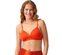 Naturana® Soft Wireless Bra with Cup [Cup A-D] Optimal fit & Maximum Support Thanks to Cut Design & Wide Straps | T-Shirt Bra | Women's Bra Without Underwire 40 Orange Saffron C