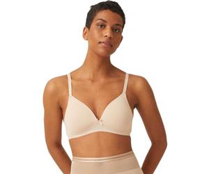 Naturana® Soft Wireless Bra with Cup [Cup A-D] Optimal fit & Maximum Support Thanks to Cut Design & Wide Straps | T-Shirt Bra | Women's Bra Without Underwire 38 Light Beige B