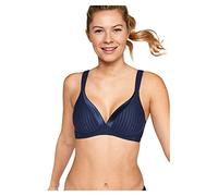 Naturana Striped soft bra with cup, navy, 36B