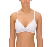 Naturana® Soft Wireless Bra with Cup [Cup A-D] Optimal fit & Maximum Support Thanks to Cut Design & Wide Straps | T-Shirt Bra | Women's Bra Without Underwire 42 White B