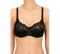 Naturana Womens Full Cup Satin Bra - Black - Size 34DD