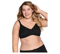 Naturana Women's Karine - Soutien-gorge 100% coton sans armatures Non-Wired Plain Bra, Black (Noir), 38B (Manufacturer size: 100B)